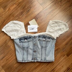 Miss sixty denim corset top